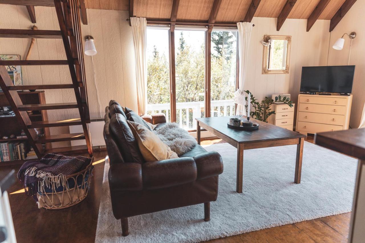 Bjoerk - A Cozy Hilltop Cottage - Great Location! Blaskogabyggd Buitenkant foto